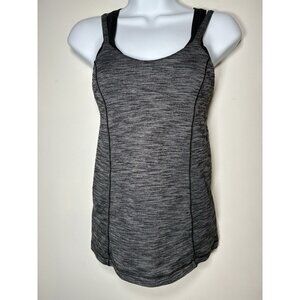LULULEMON Size 4 Athletica Tank Top Heathered Gray Activewear Gym Yoga Pilates